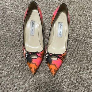 Authentic flower print Jimmy Choo heels sz 38.5